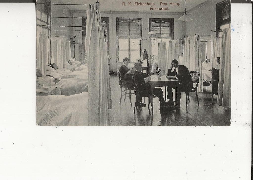 Den Haag R.K.Ziekenhuis Mannenzaal 29-2-1916, Verzamelen, Ophalen of Verzenden, Voor 1920, Gelopen, Zuid-Holland