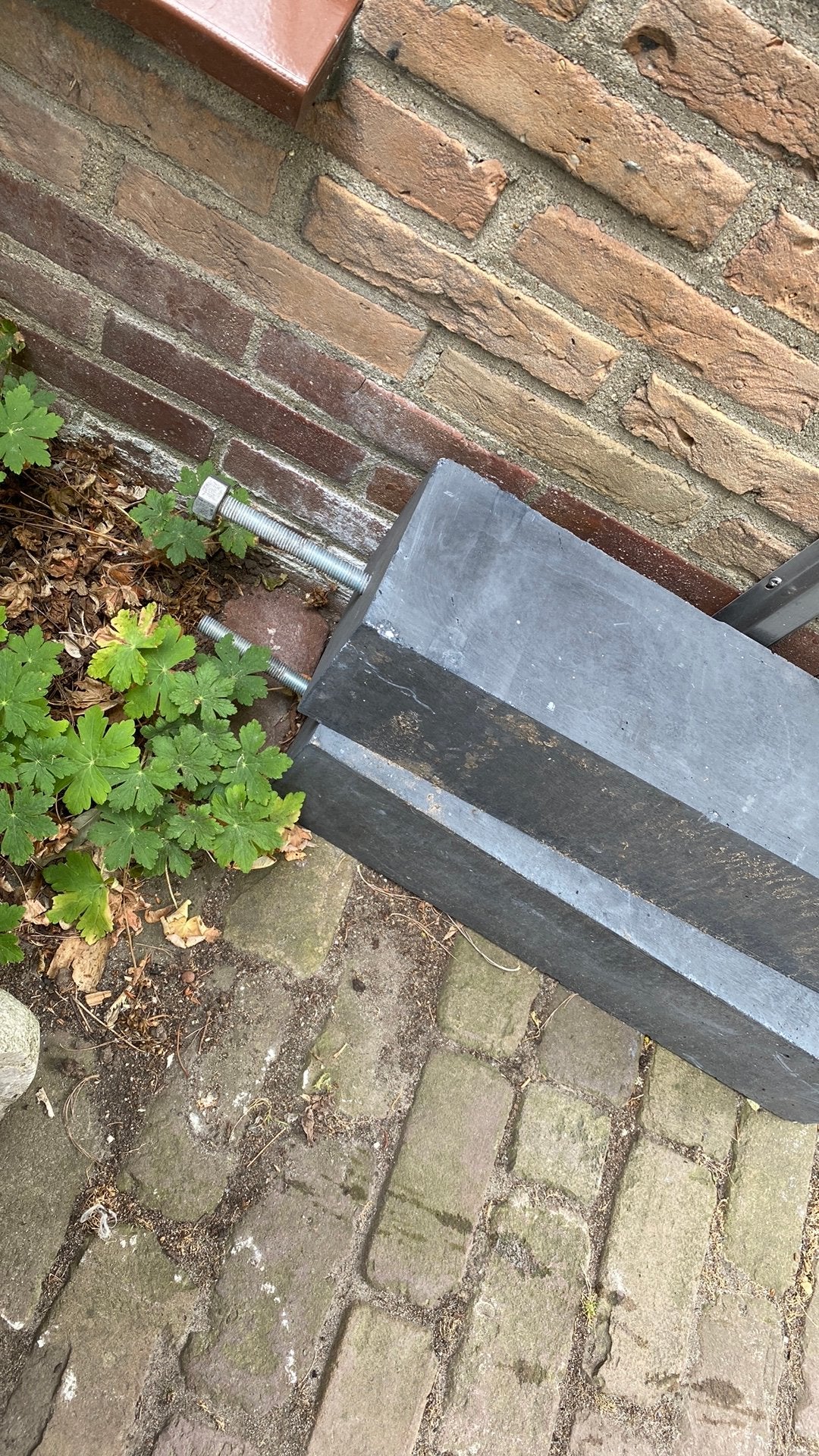 Betonpoer 20x20x57cm antraciet, Ophalen, Zo goed als nieuw