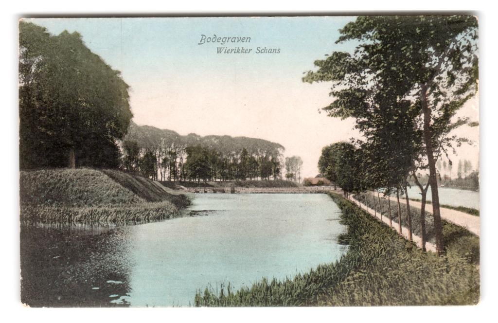 Bodegraven, Wierikker Schans, Verzamelen, Ansichtkaarten | Nederland, Gelopen, Zuid-Holland, 1920 tot 1940, Verzenden