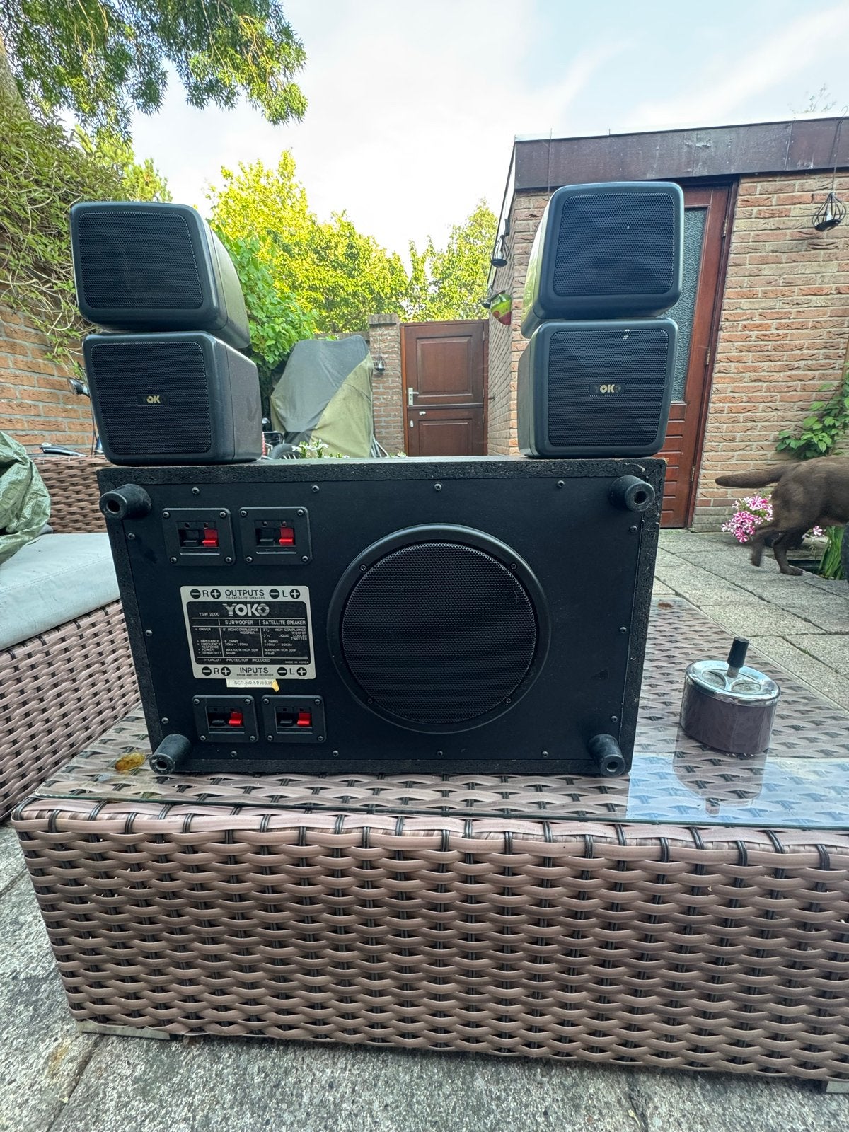 Yoko YSW 2000 Subwoofer met satelliet speakers, Audio, Tv en Foto, Luidsprekers, Overige merken, Gebruikt, Speakerset, Ophalen of Verzenden