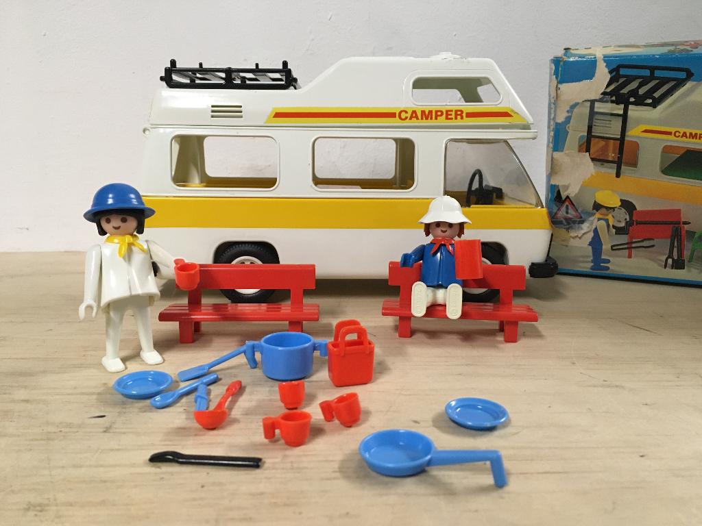 Playmobil 3258 camper 1974 retro vintage met doos vakantie, Verzenden
