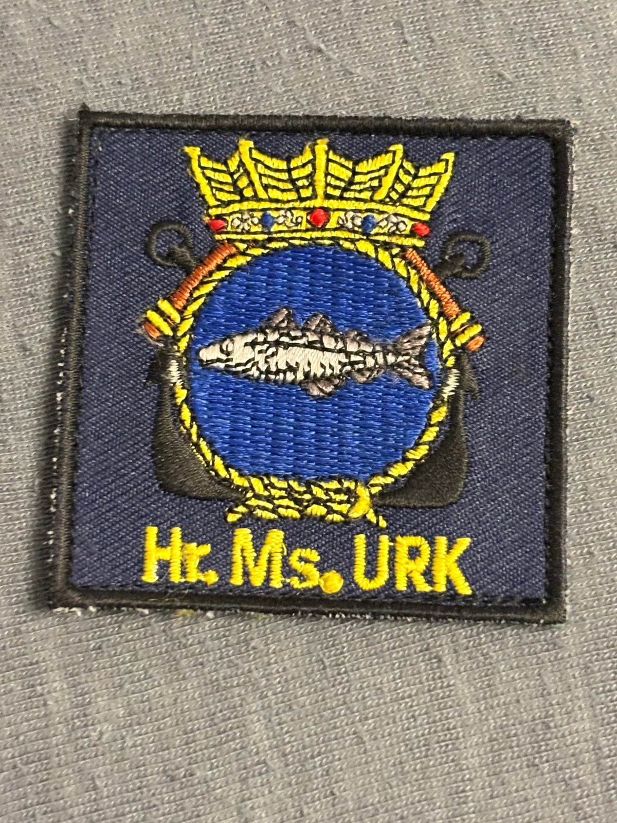 5x5 borst embleem Hr. Ms. urk, Verzenden, Marine, Nederland, Embleem of Badge