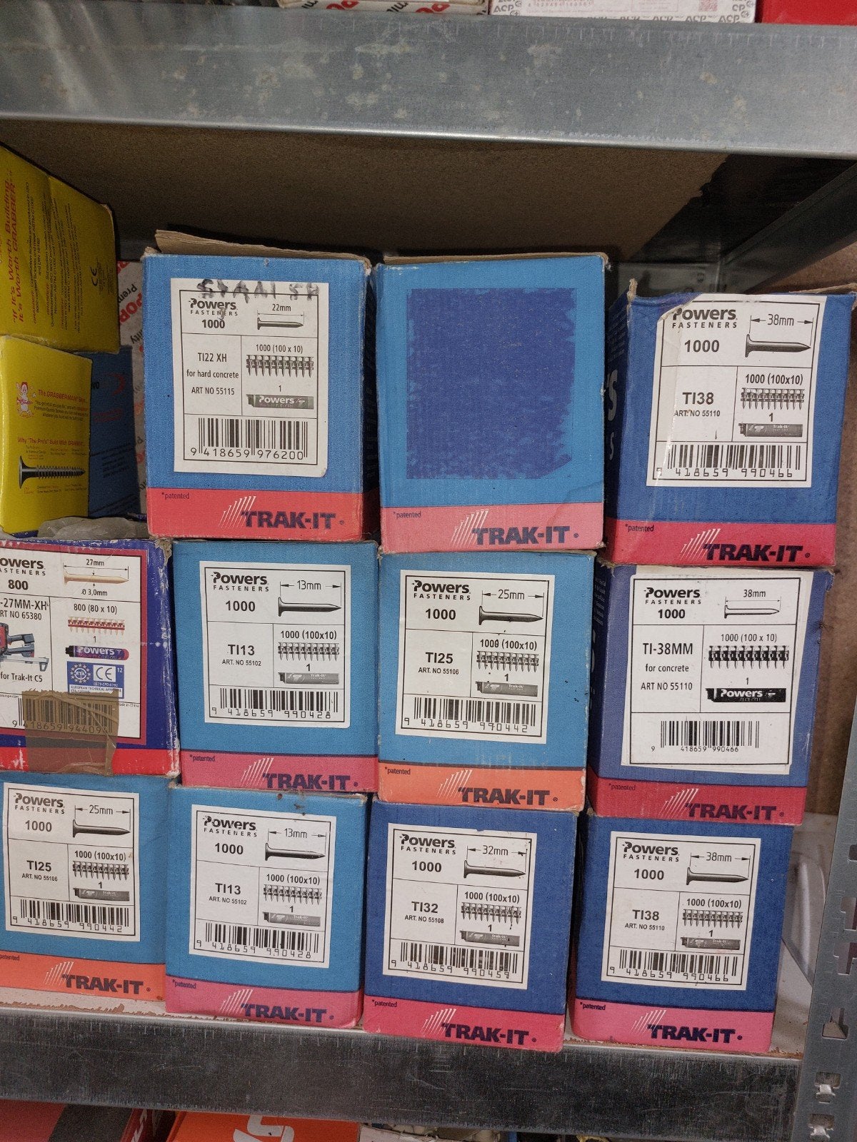 Powers Trak-It Spijkers voor Beton - Diverse Lengtes, Ophalen of Verzenden, Nieuw, Minder dan 50 mm, Spijkers