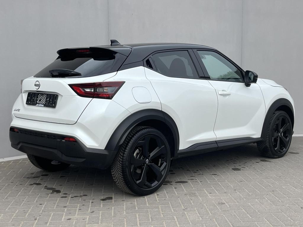 Nissan Juke 1.0 DIG-T Tekna Automaat / Dode Hoek Detectie /, Euro 6, Leder en Stof, Wit, Bedrijf