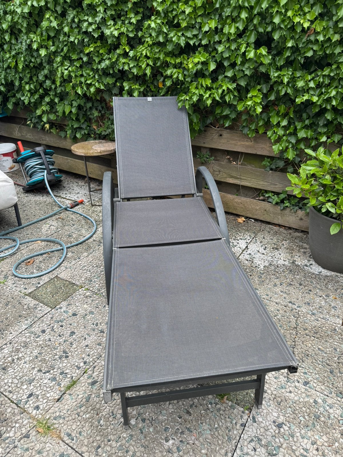 Ligbed inklapbaar, Tuin en Terras, Ligbedden, Ophalen of Verzenden, Zo goed als nieuw, Aluminium, Inklapbaar