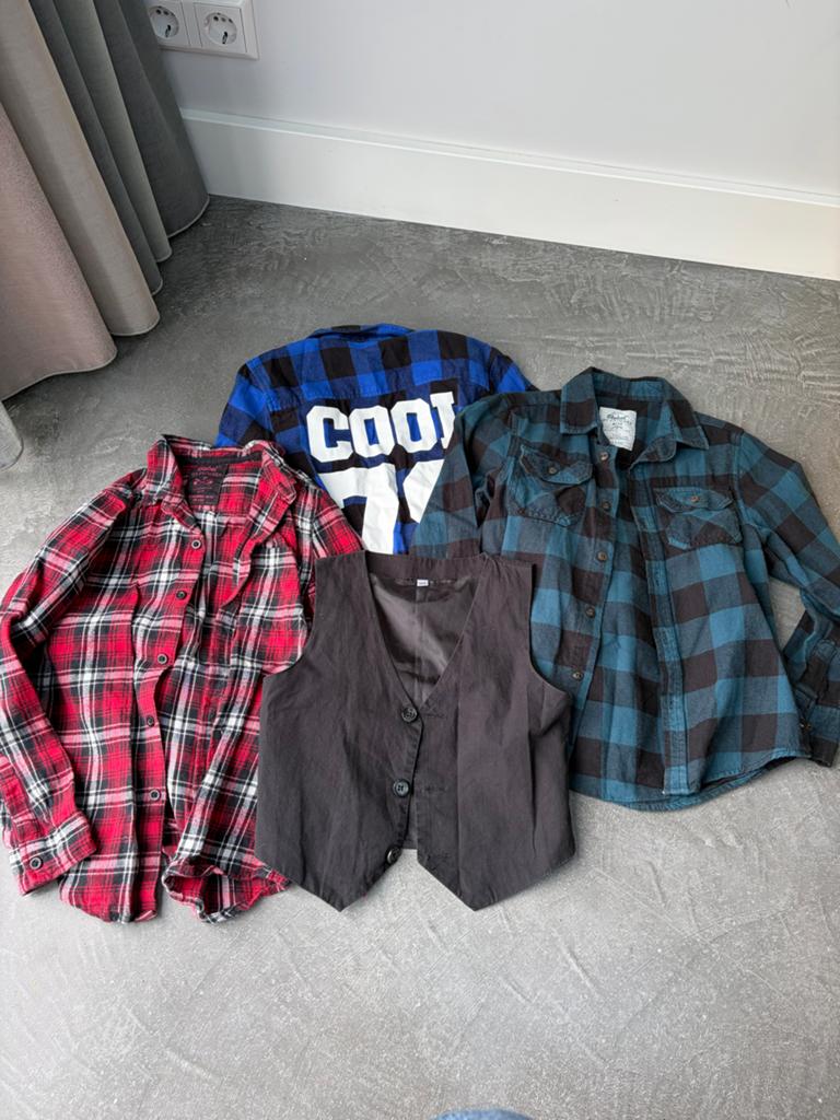 3 overhemden Cool Cat/Primark & gilet Zeeman (jongens), Ophalen of Verzenden, Gebruikt, Maat 128