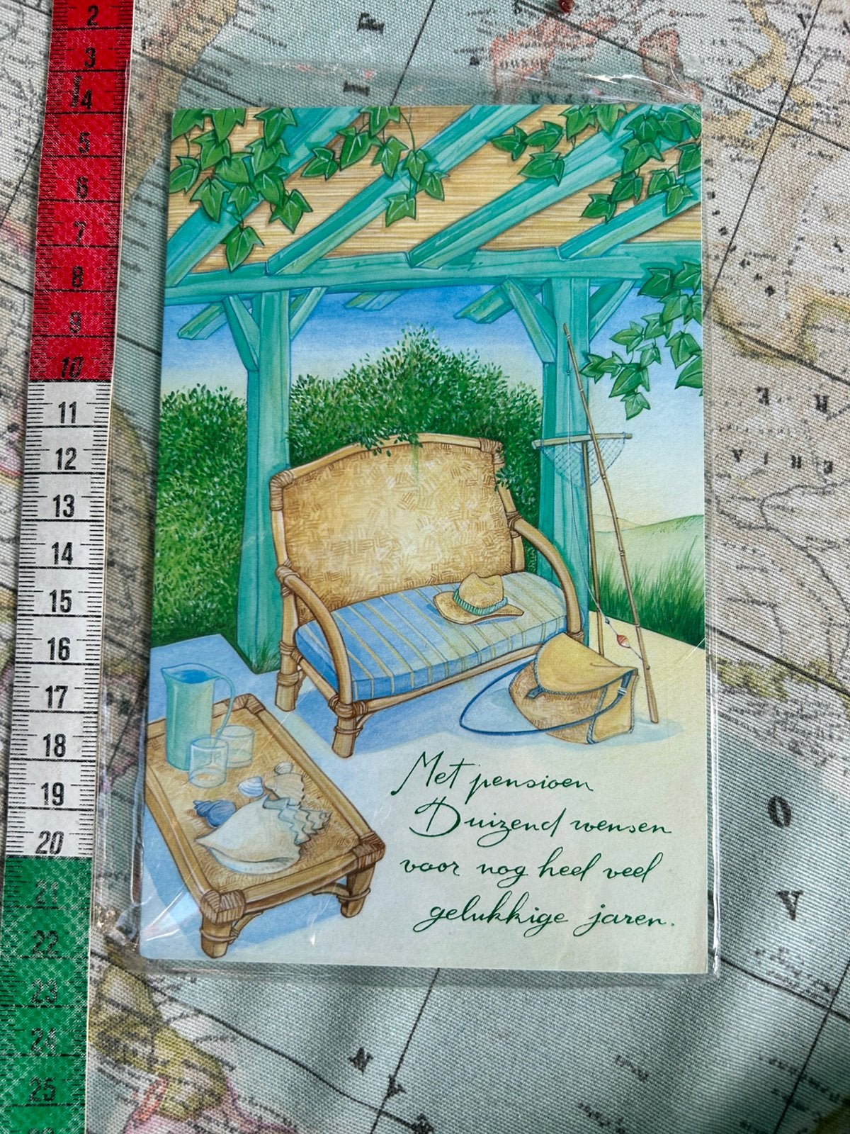Oude wenskaart Pensioen, Ophalen of Verzenden