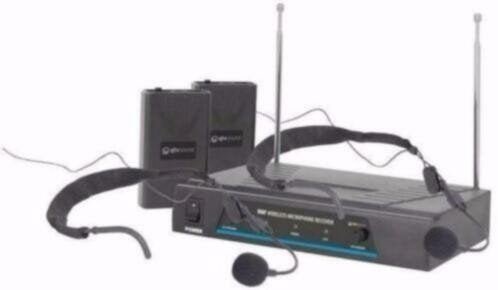 Dubbele draadloze headset microfoon set 819-E, Muziek en Instrumenten, ., Nieuw, Ophalen of Verzenden, .