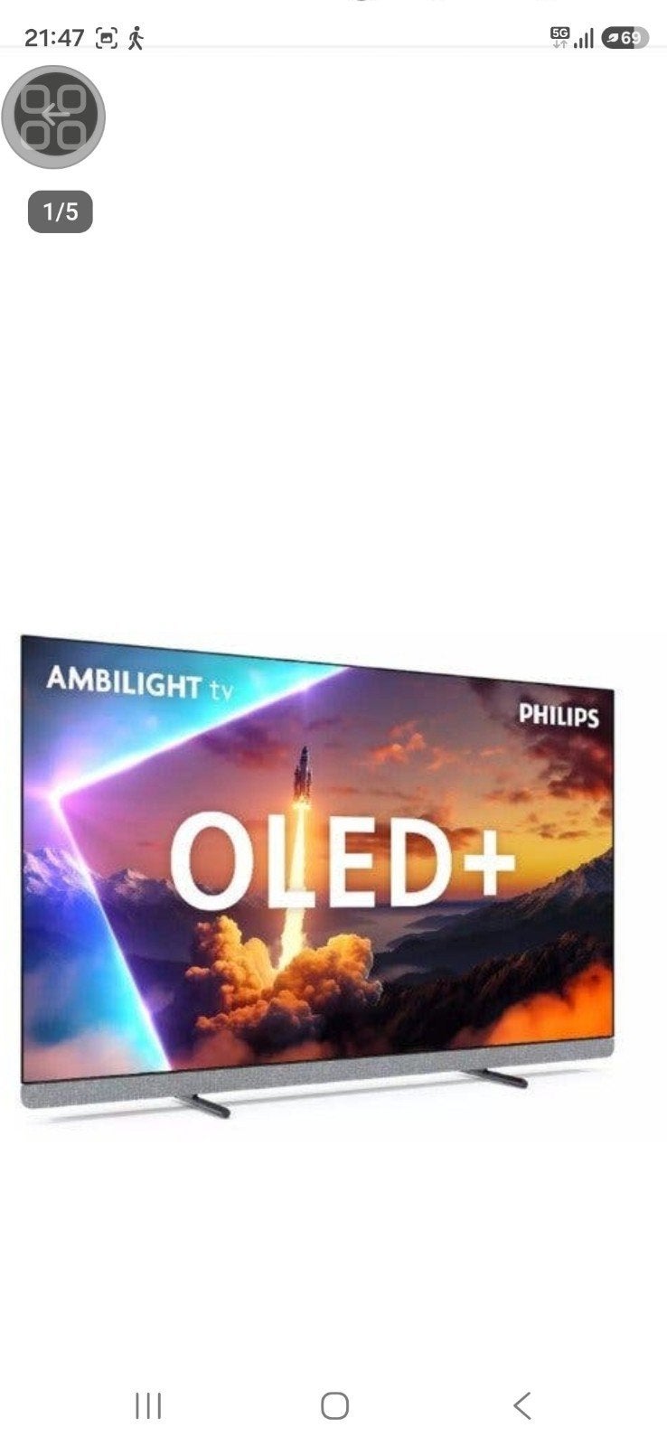 Philips 55OLED910.Plus. Ambilight (2025) met garantie en bon, Audio, Tv en Foto, Ophalen, Philips, Zo goed als nieuw, 100 cm of meer