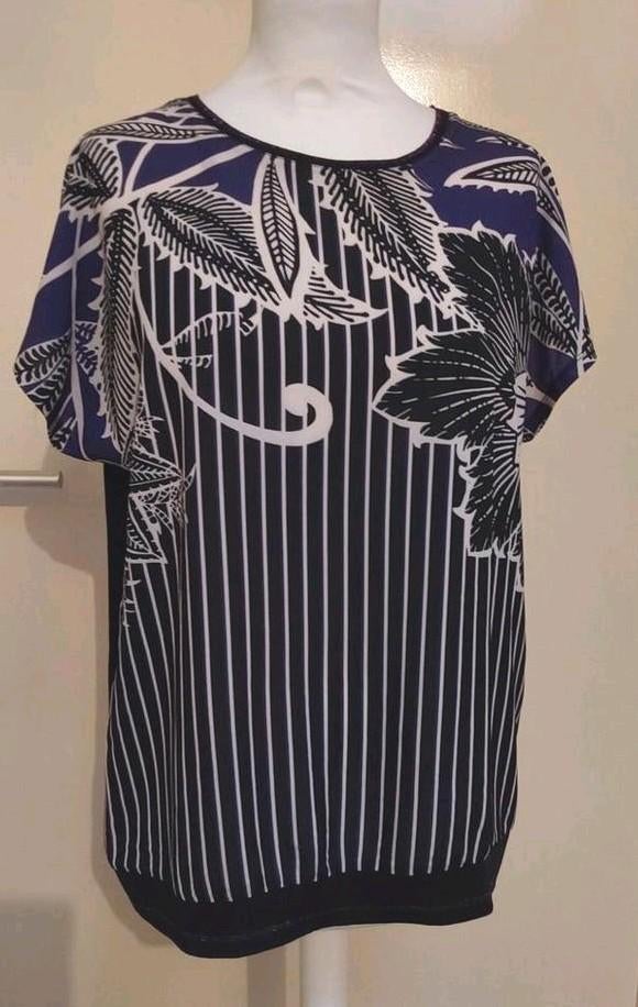 Prachtige top van Miss Etam maat L met leuke print, Kleding | Dames, Miss Etam, Ophalen of Verzenden, Zo goed als nieuw, Korte mouw