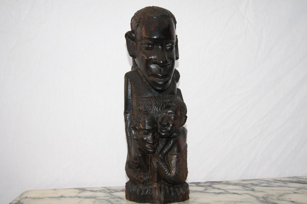 Makonde beeld / Tabakspot, Ophalen of Verzenden, Handgemaakt, Hout, Beeld
