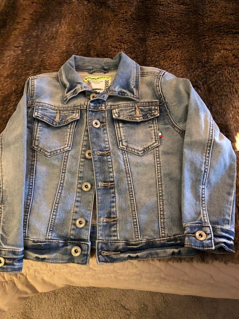 Vingino jeans jasje, meisje; mt 116. Nieuwstaat., Ophalen of Verzenden, Zo goed als nieuw, Meisje, Jas