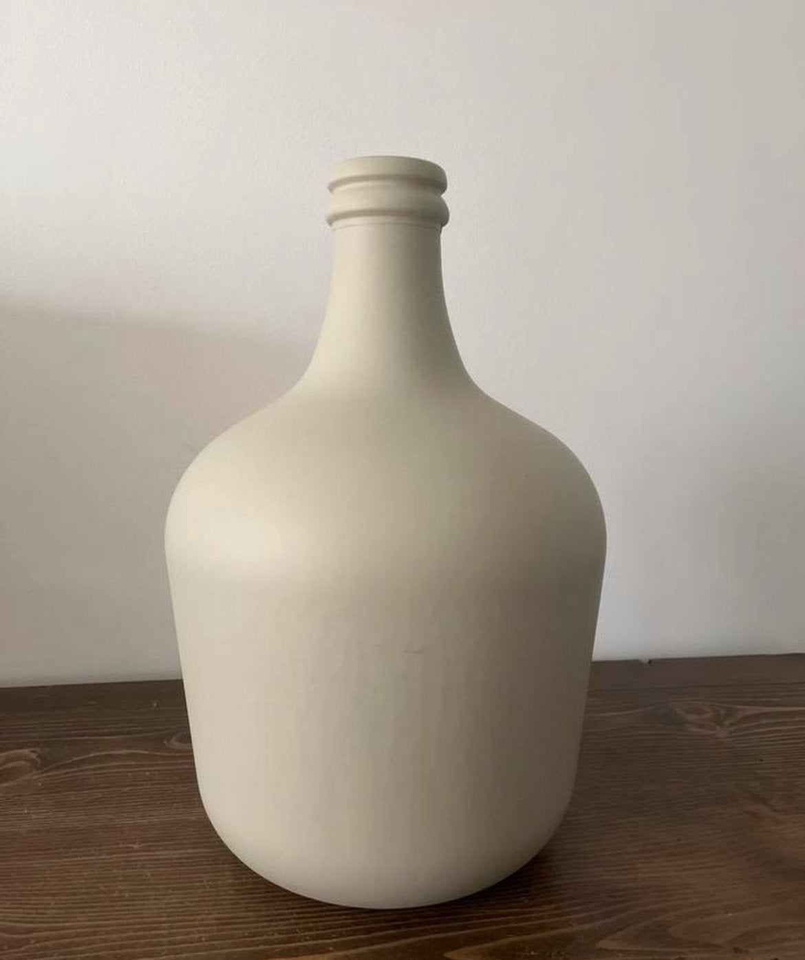 Vaas 42 cm kitkleur Z.G.A.N., Huis en Inrichting, Woonaccessoires | Vazen, Ophalen, Overige kleuren, 42 cm, Glas
