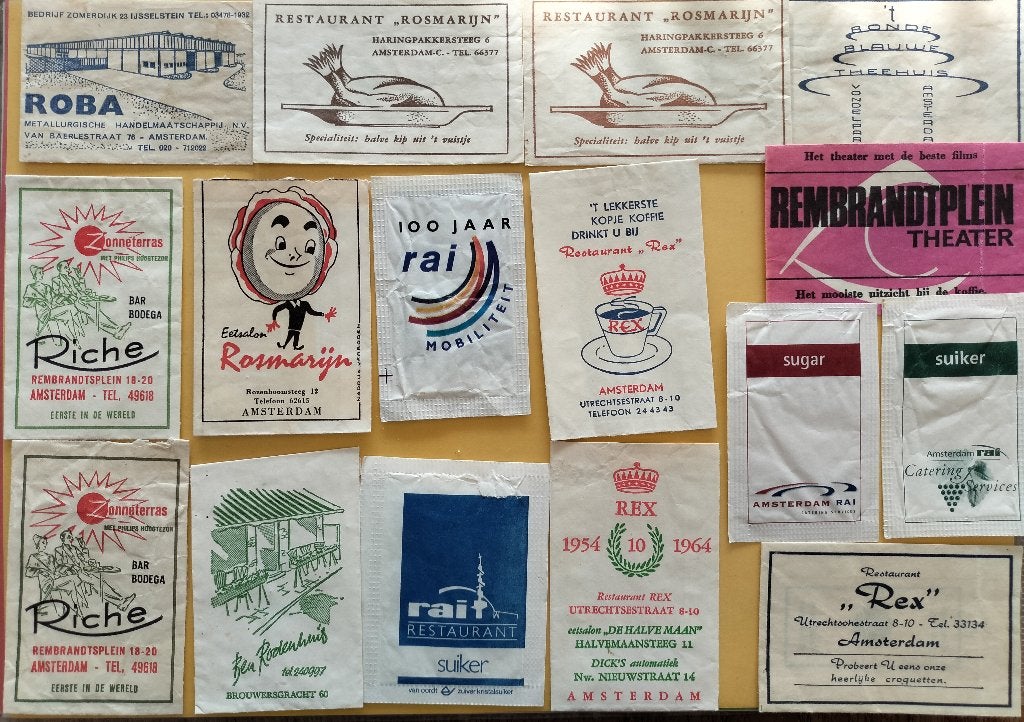 Amsterdam gesorteerd op R 53, Verzamelen, Suikerzakjes, Verzenden