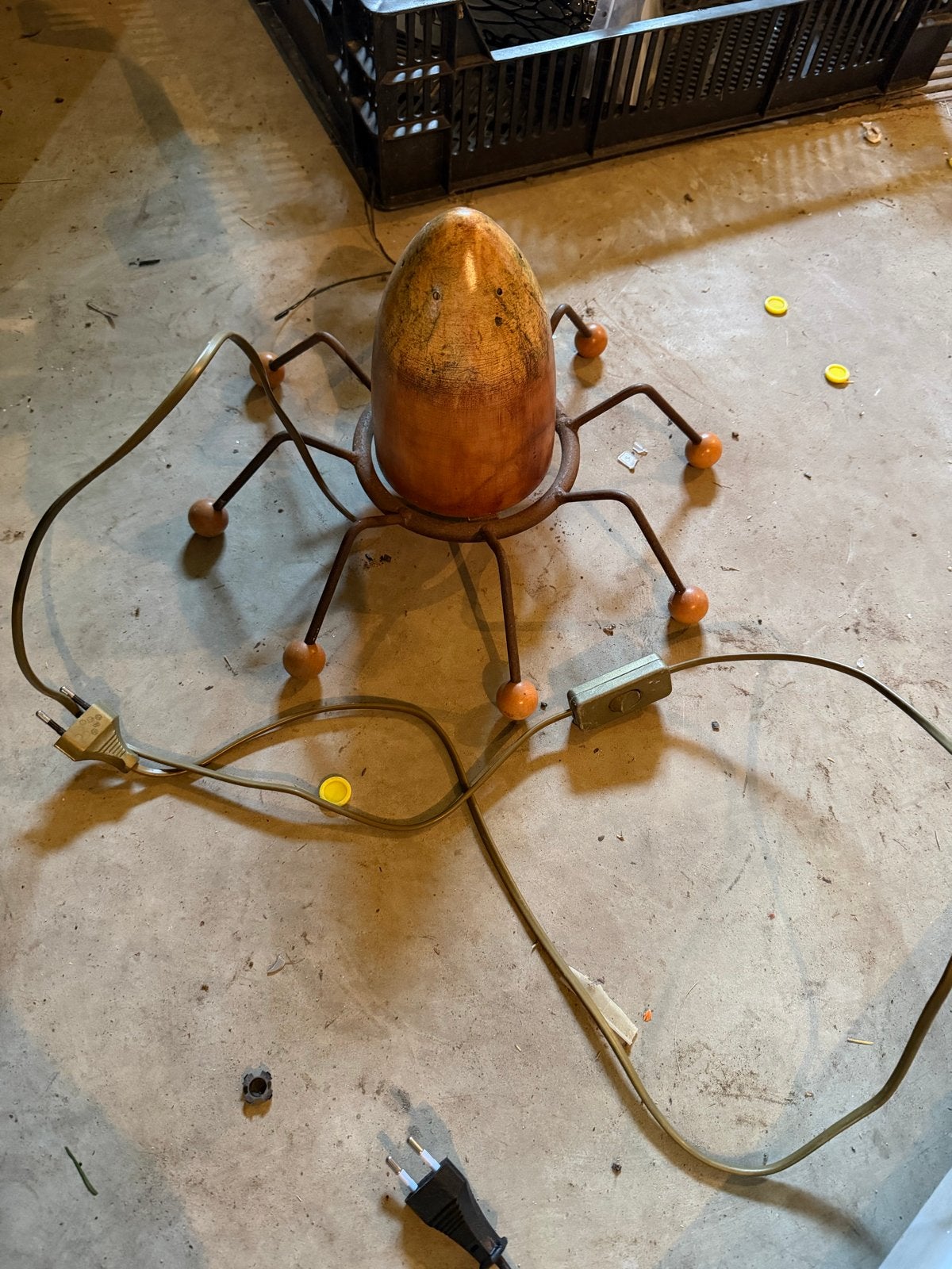 Vintage Spinnenlamp - Uniek Design Stuk, Antiek en Kunst, Ophalen of Verzenden