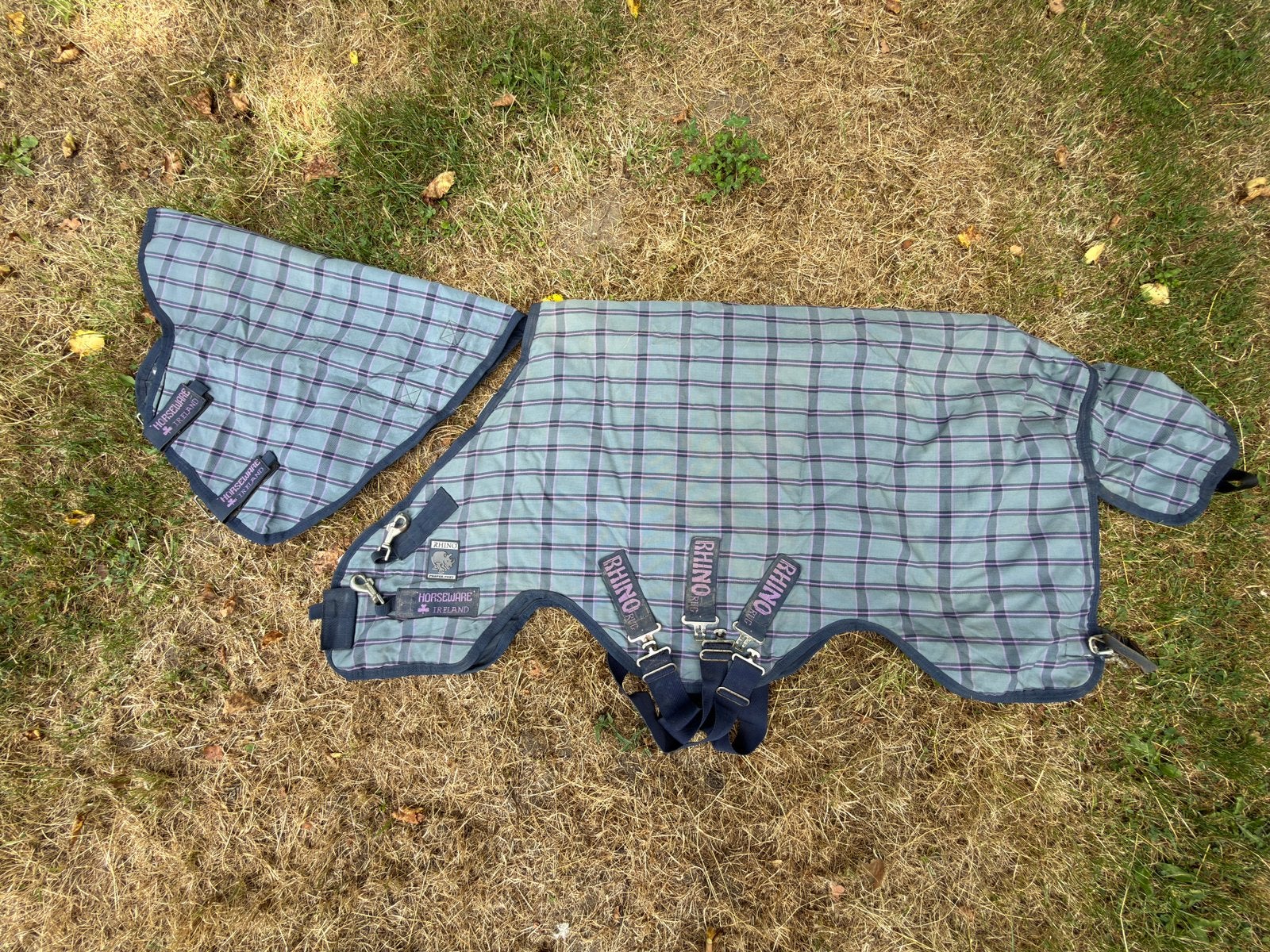 Horseware Rhino 200 gr maat 4.3 met losse hals, Dieren en Toebehoren, Paarden en Pony's | Dekens en Dekjes, Gebruikt, Shetlander/Mini