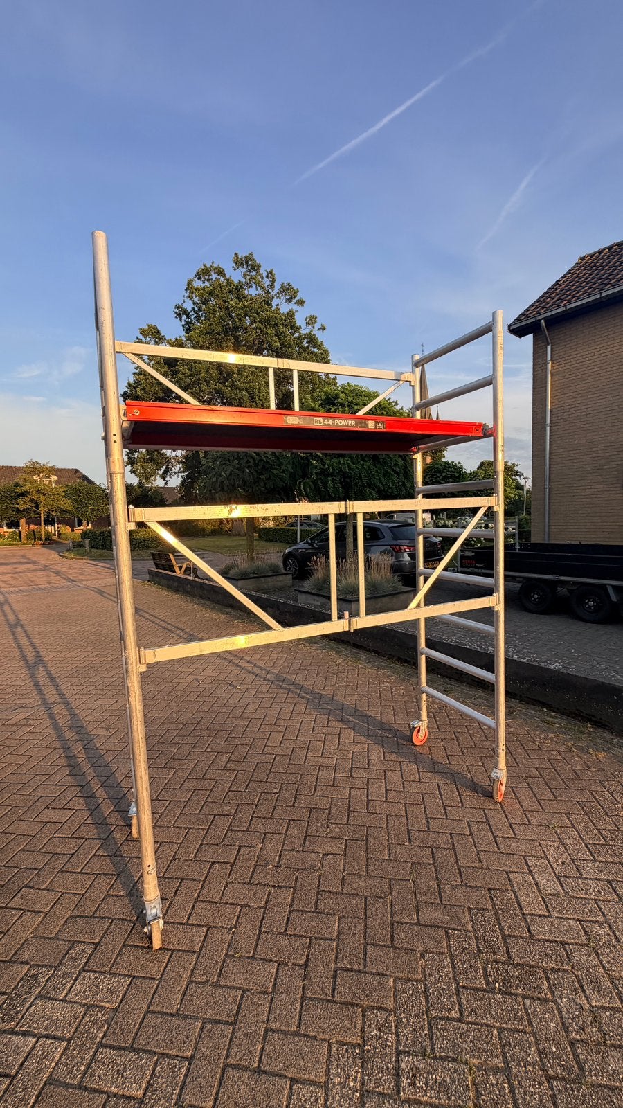 Kamersteiger met opzetstuk, Doe-het-zelf en Verbouw, Steigers, Ophalen