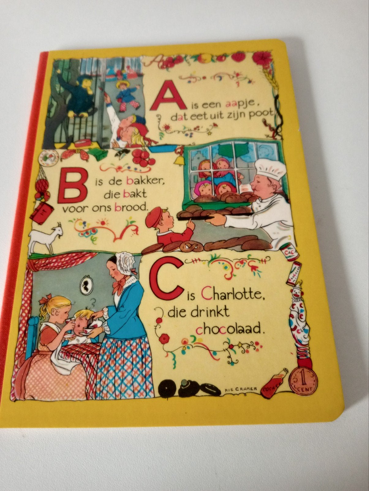 Vintage Rie Cramer ABC Boekje - Mulder Holland, Boeken, Nieuw, Ophalen of Verzenden, Rie Cramer, Uitklap-, Voel- of Ontdekboek