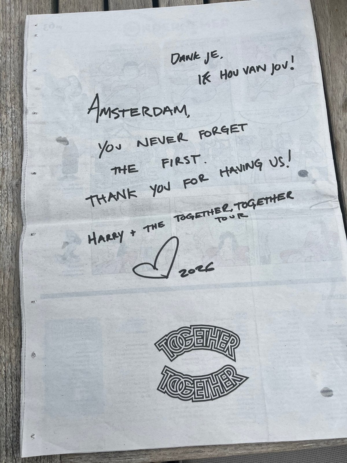Advertentie Harry Styles, Ophalen of Verzenden, Nieuw, Krant