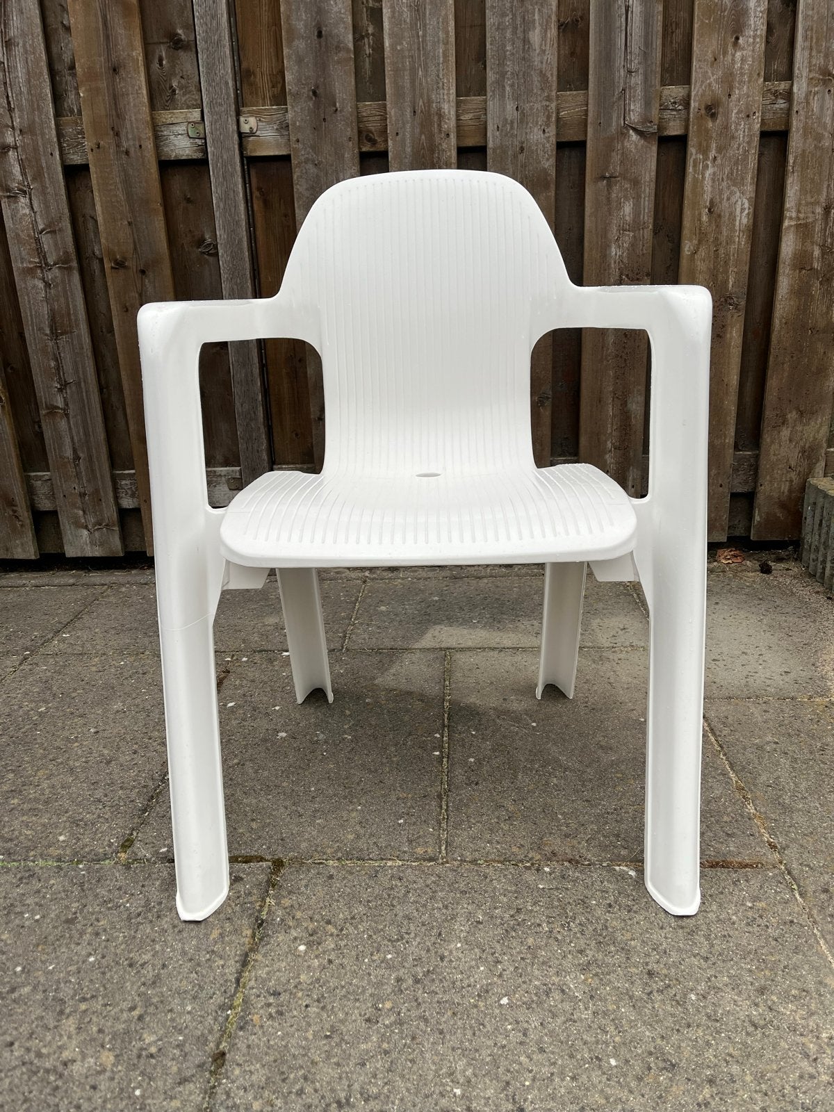 4 Hartman Patio Club tuinstoelen, stapelbaar, Tuin en Terras, Tuinstoelen, Ophalen, Gebruikt, Kunststof, Stapelbaar