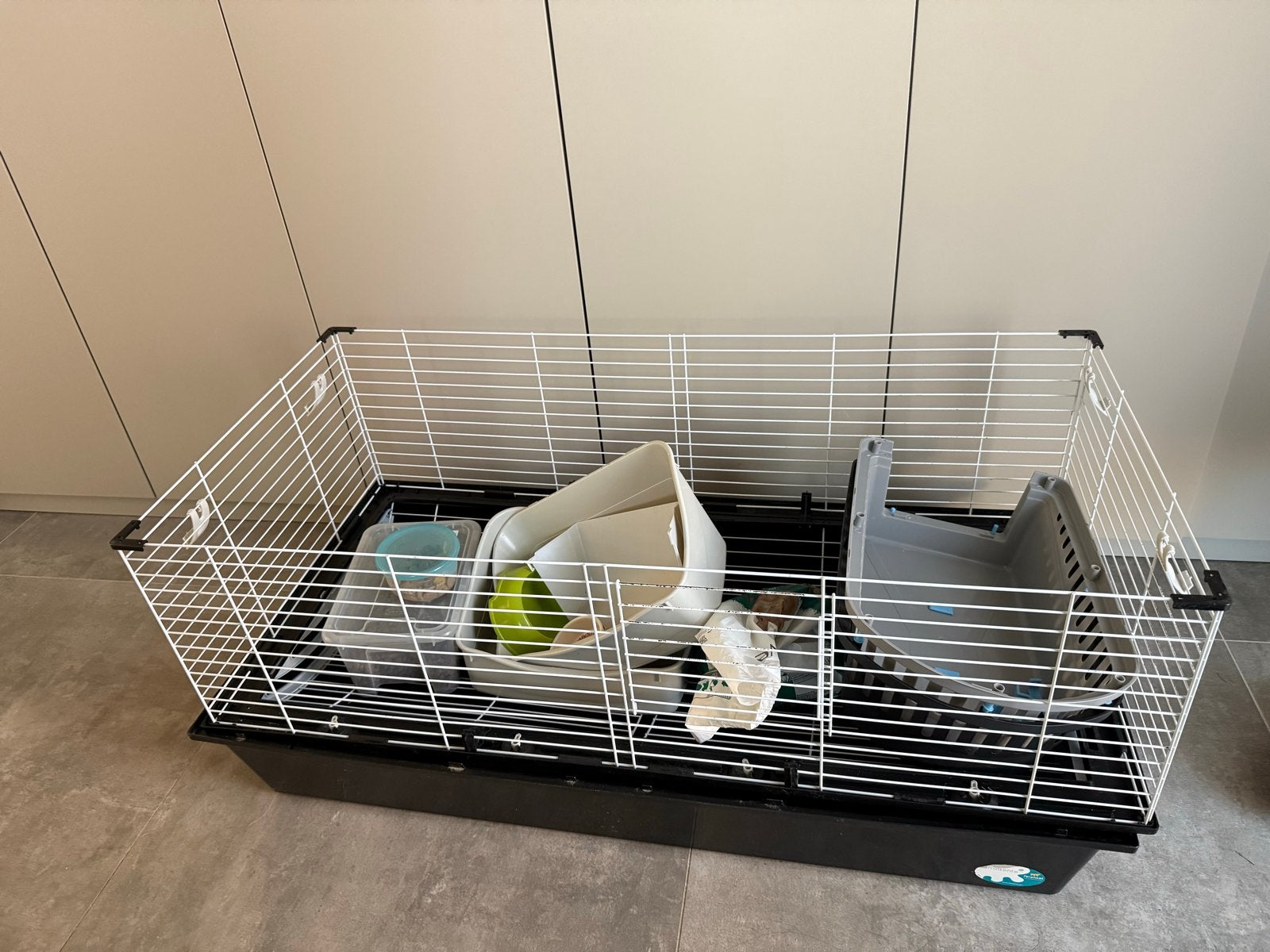 Ferplast Casita Konijnenhok met toebehoren, Dieren en Toebehoren, Ophalen, Kooi, 110 cm of meer, Gebruikt