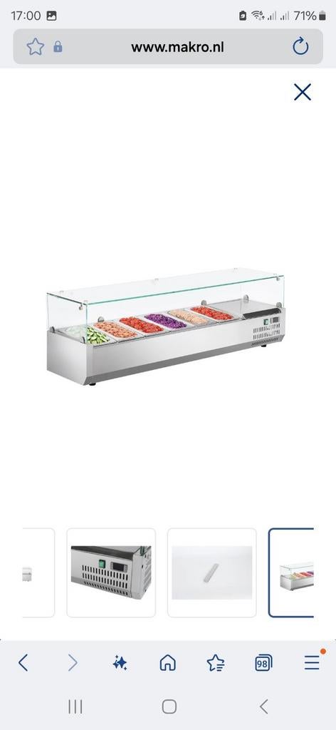 Koelvitrine incl. bakjes en deksels - Z.G.A.N., Huis en Inrichting, Keuken | Tupperware, Zo goed als nieuw, Ophalen of Verzenden