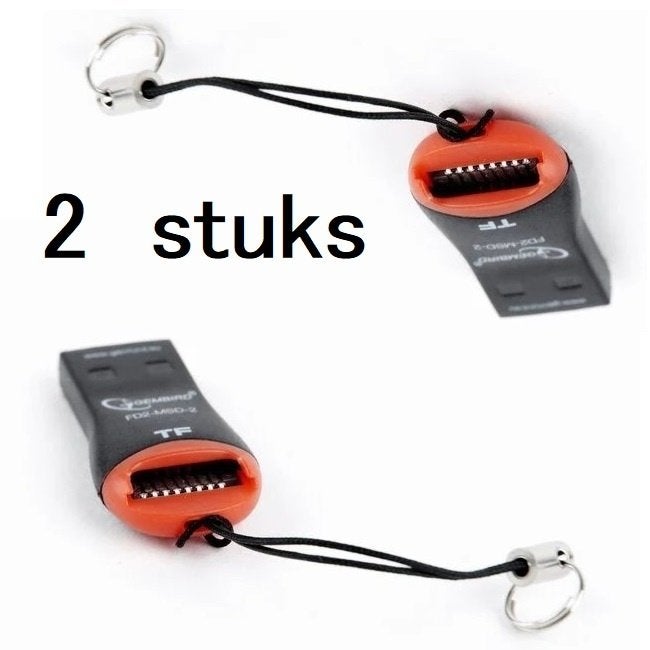 2 Stuks Micro SD geheugenkaartlezer (mèt Gratis Verzending), Computers en Software, Geheugenkaartlezers, Verzenden, Nieuw
