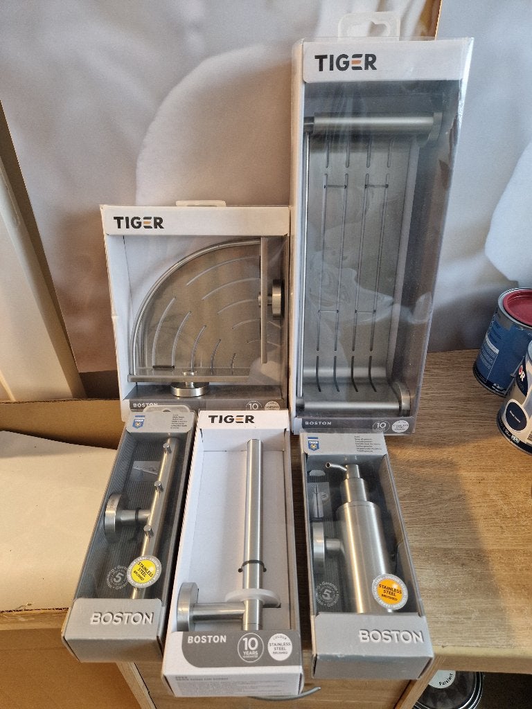 nieuwe tiger boston geborsteld badkamer accessoires, Ophalen of Verzenden, Nieuw