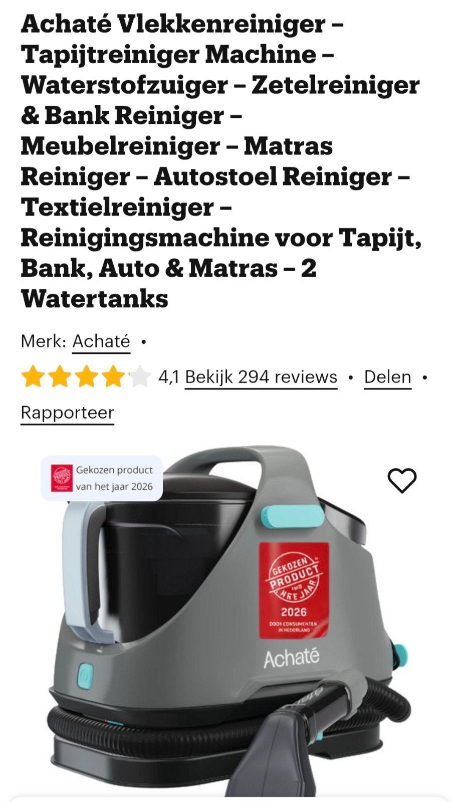 vlekkenreiniger  achata, Ophalen of Verzenden