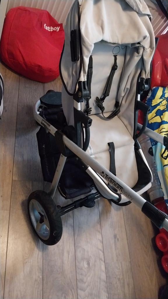 Kinderwagen 2 delig  titaniumbaby, Ophalen, Kinderwagen, Overige merken, Verstelbare duwstang