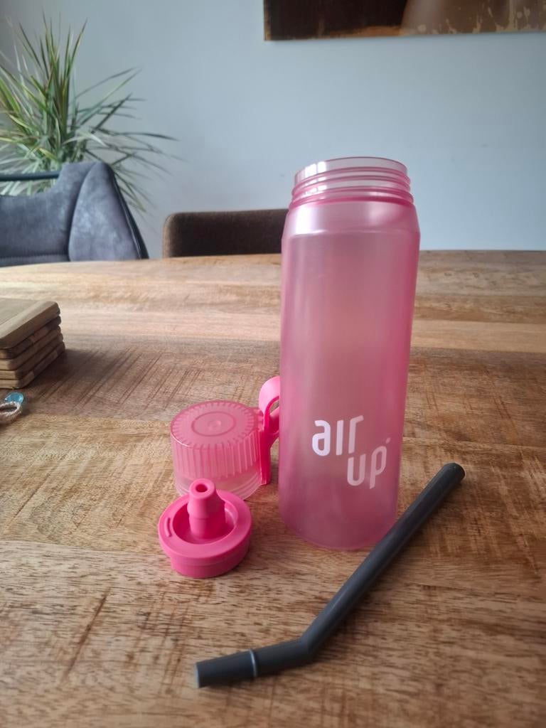 Roze Air Up Fles met Rietje en Dop, Ophalen, Zo goed als nieuw