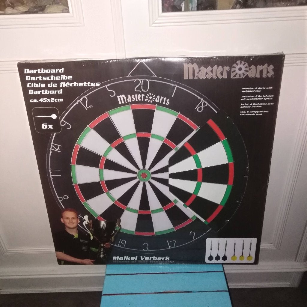 Dartbord met 6 pijltjes, Ophalen, Nieuw, Dartbord