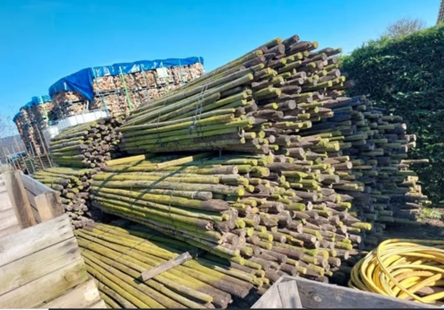 Boompalen, weidepaal paal palen fruitpaal gecreosoteerd, Tuin en Terras, Ophalen of Verzenden, Gebruikt, 180 tot 250 cm, Palen