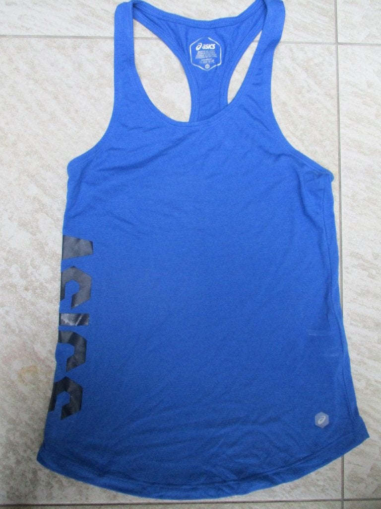Asics tanktop blauw maat XS singlet shirt / topje, Blauw, Ophalen of Verzenden, Maat 34 (XS) of kleiner, Asics