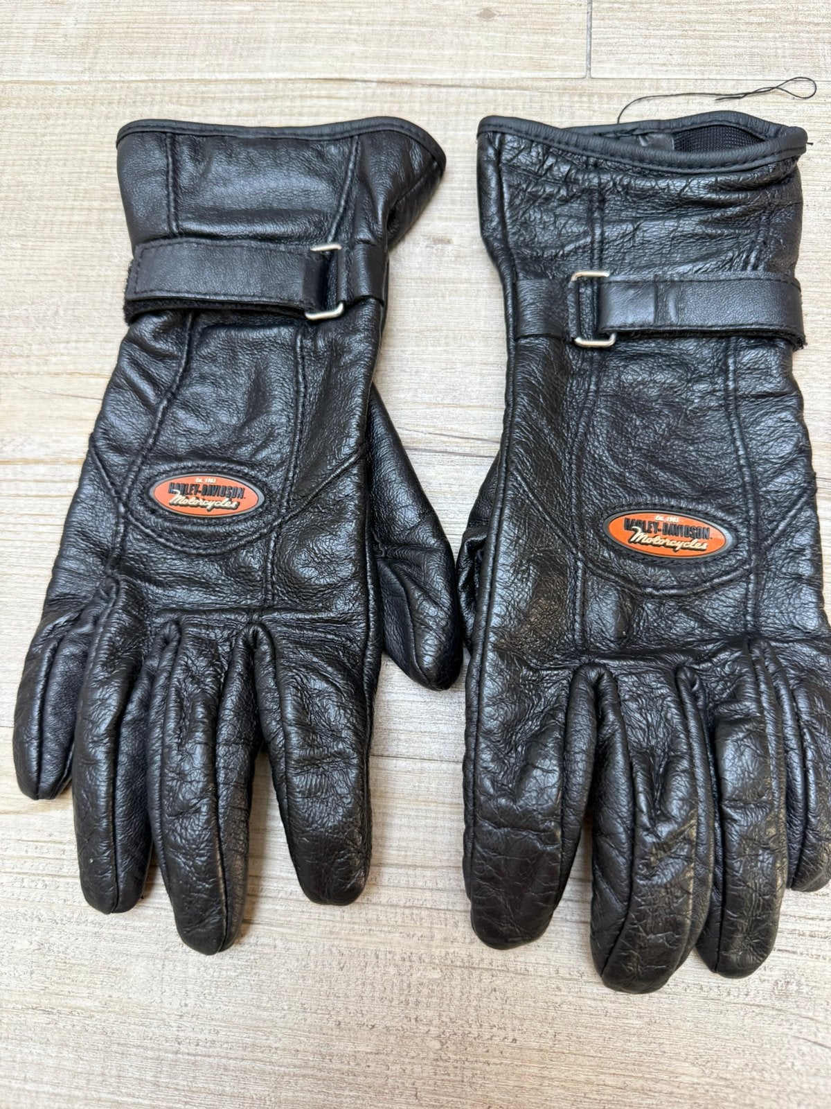 Harley-Davidson Leren Motorhandschoenen mt L, Motoren, Kleding | Motorkleding, Ophalen, Tweedehands, Dames, Handschoenen