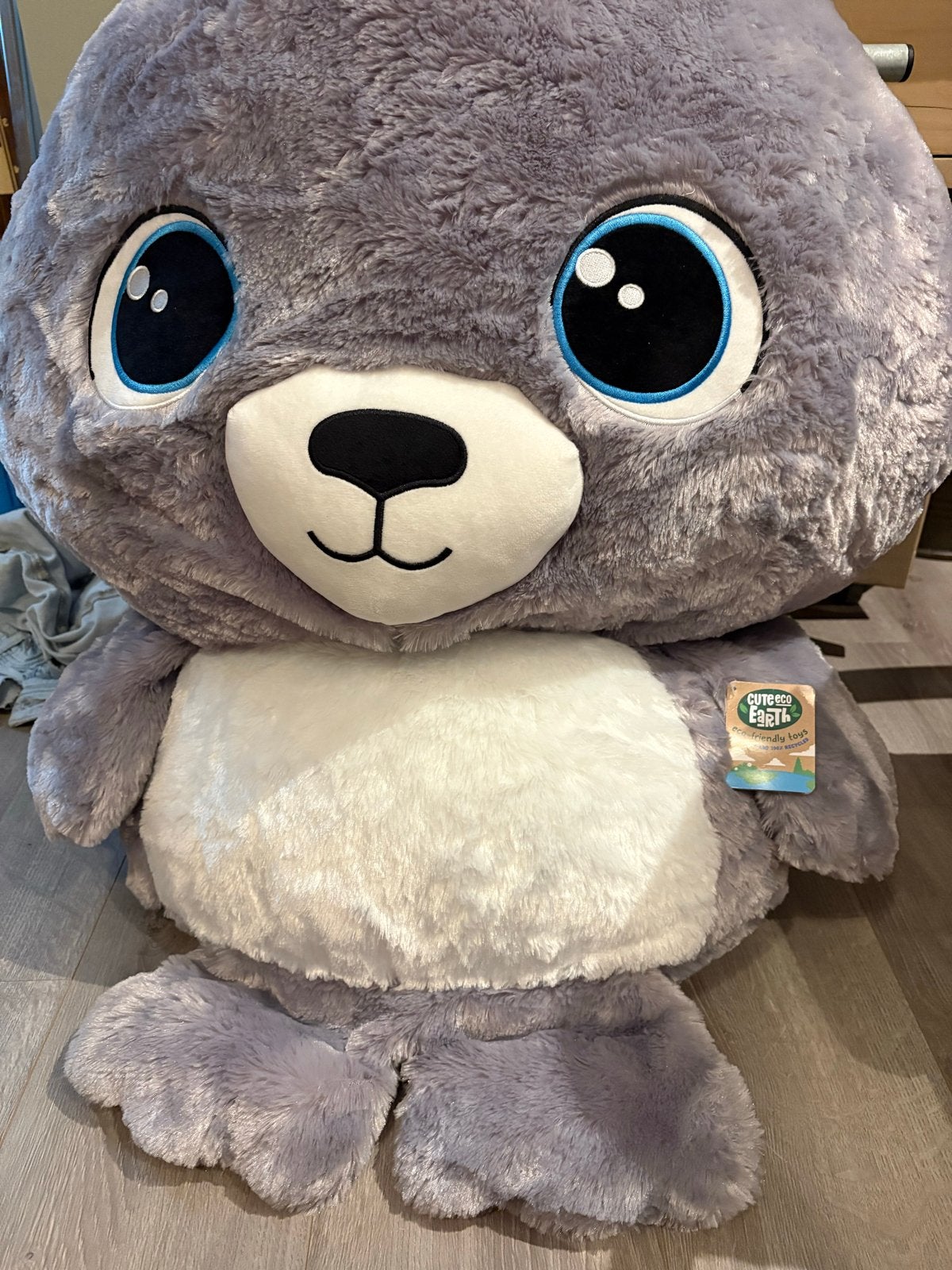 Nieuwe Grote Zeehond Knuffel - Cute Eco Earth, Ophalen, Overige merken, Overige typen, Grijs