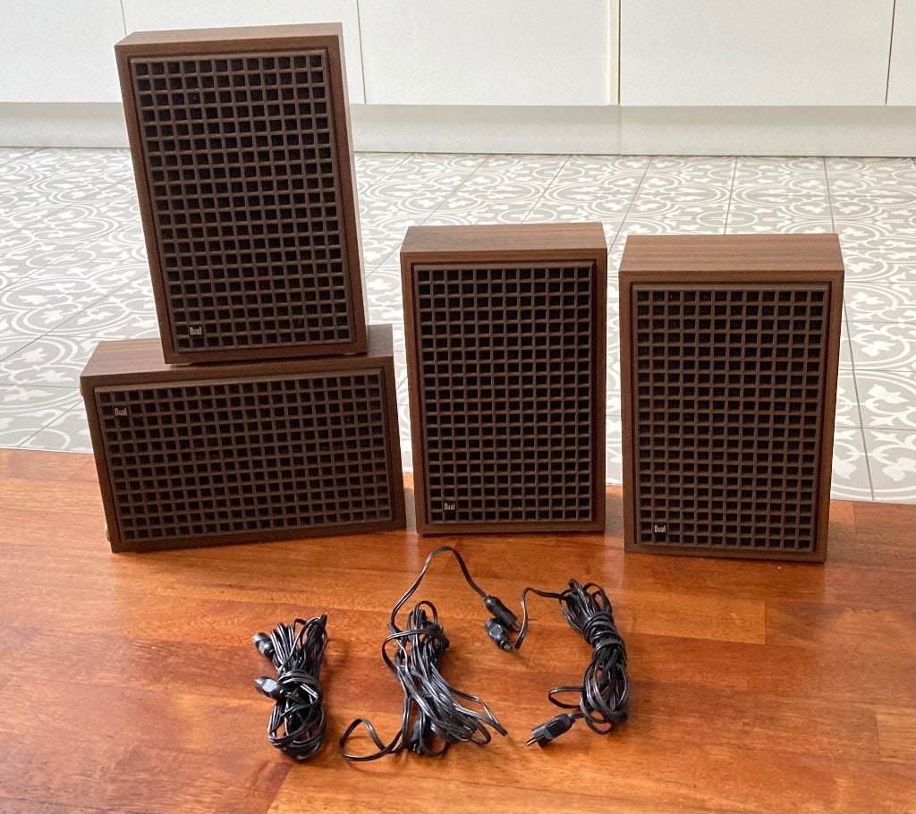 4 vintage Dual CL101 luidsprekers, Audio, Tv en Foto, Luidsprekers, Overige merken, Gebruikt, Ophalen of Verzenden, Minder dan 60 watt