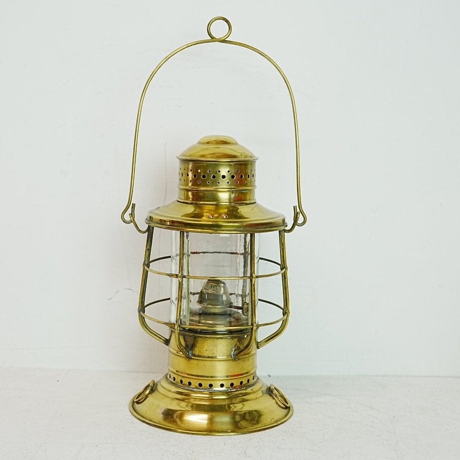 Antieke Perko scheepslamp / olielamp, messing., Verzamelen, Ophalen of Verzenden, Zo goed als nieuw, Motorboot of Zeilboot, Gebruiksvoorwerp
