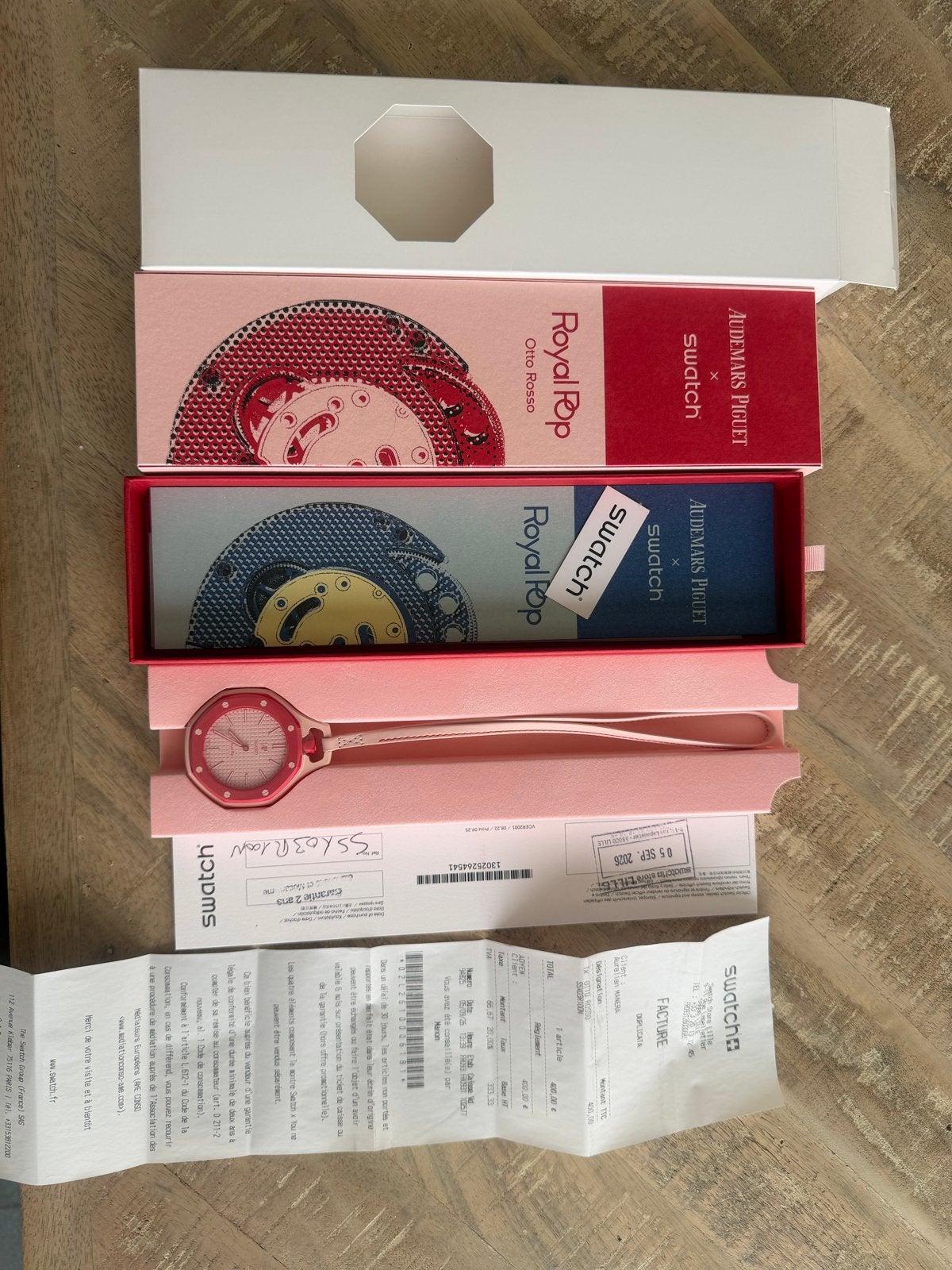 Swatch x Audemars Piguet Royal Pop Zakhorloge Nieuw, Nieuw, Ophalen of Verzenden, Kunststof, Zakhorloge
