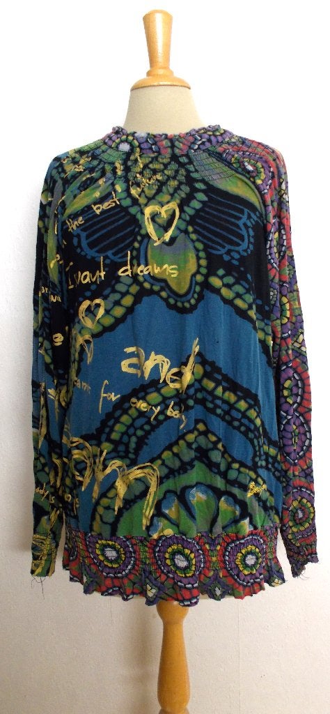 Aparte Ibiza/hippie print top van Desigual! M, Maat 38/40 (M), Verzenden, Zo goed als nieuw, Lange mouw