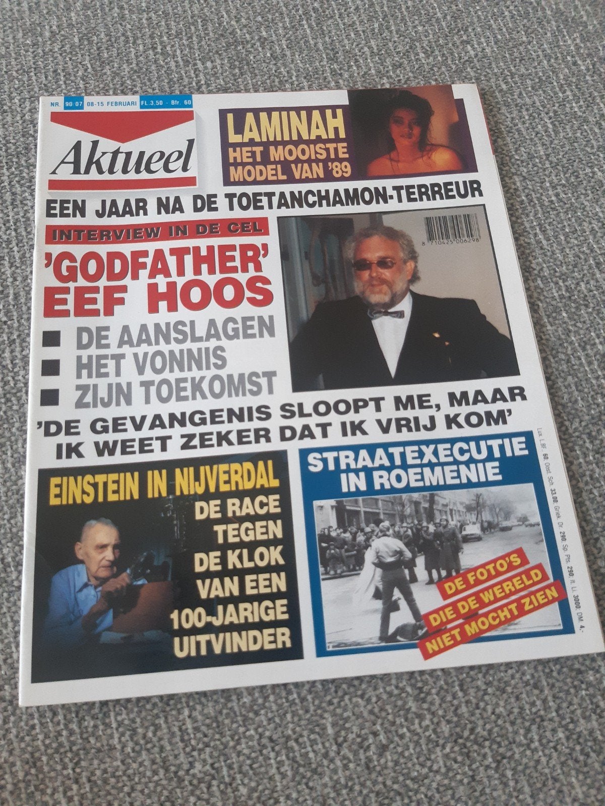 7.Aktueel 1990. Laminah. Toetanchamon. Treat. Straatexecutie, Verzamelen, Verzenden, 1980 tot heden, Tijdschrift