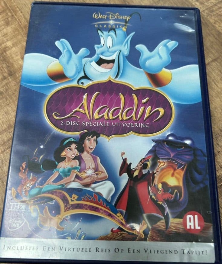Aladdin - Walt Disney (2 DVD speciale uitvoering), Alle leeftijden, Ophalen of Verzenden, Gebruikt