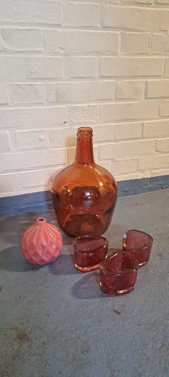 Set diverse roze vaasjes waxinelicht woondecoratie, Huis en Inrichting, Woonaccessoires | Vazen, Ophalen of Verzenden, Nieuw, Roze