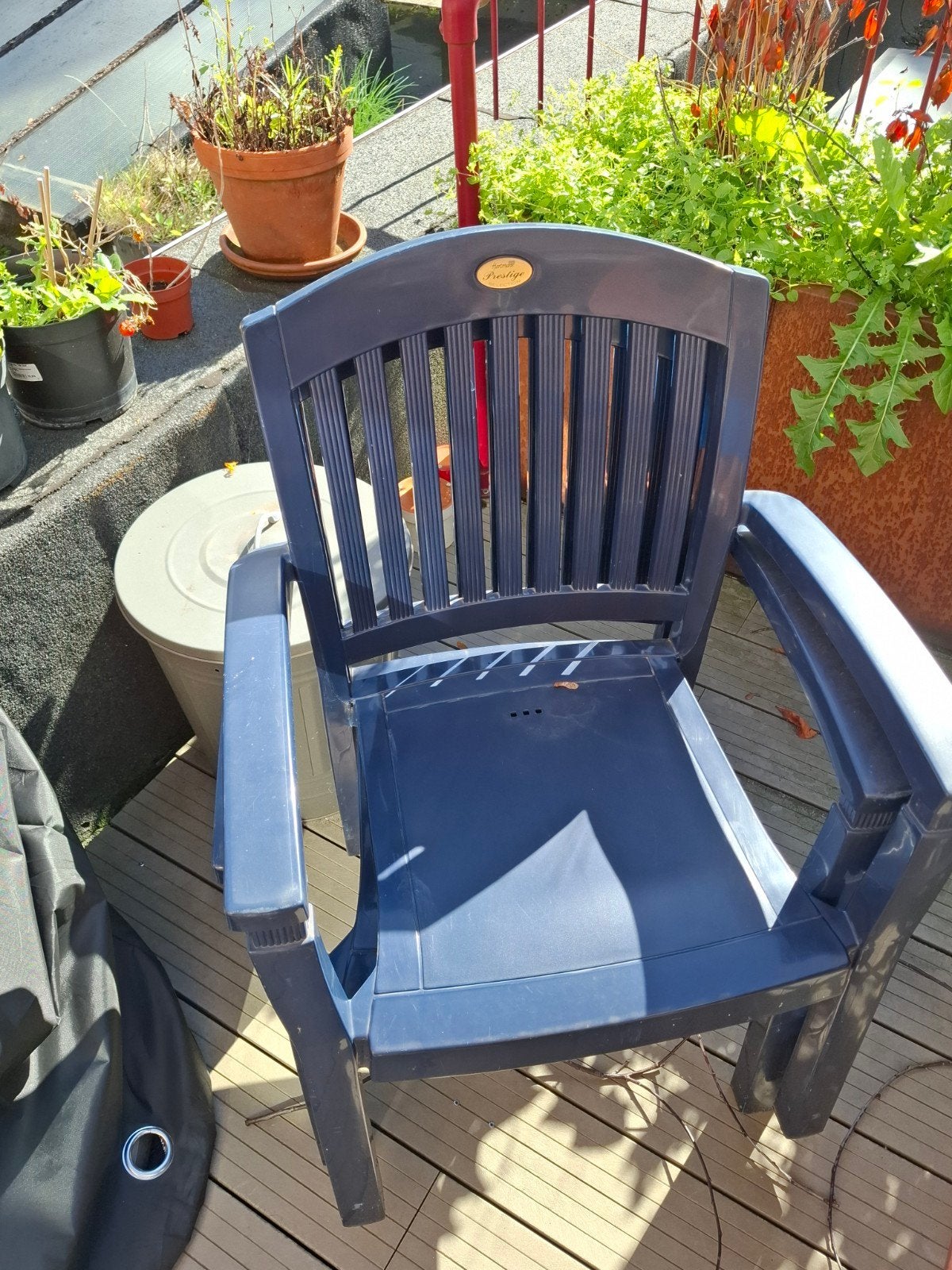 4 Hartmann Prestige tuinstoelen, Ophalen, Gebruikt, Kunststof, Stapelbaar