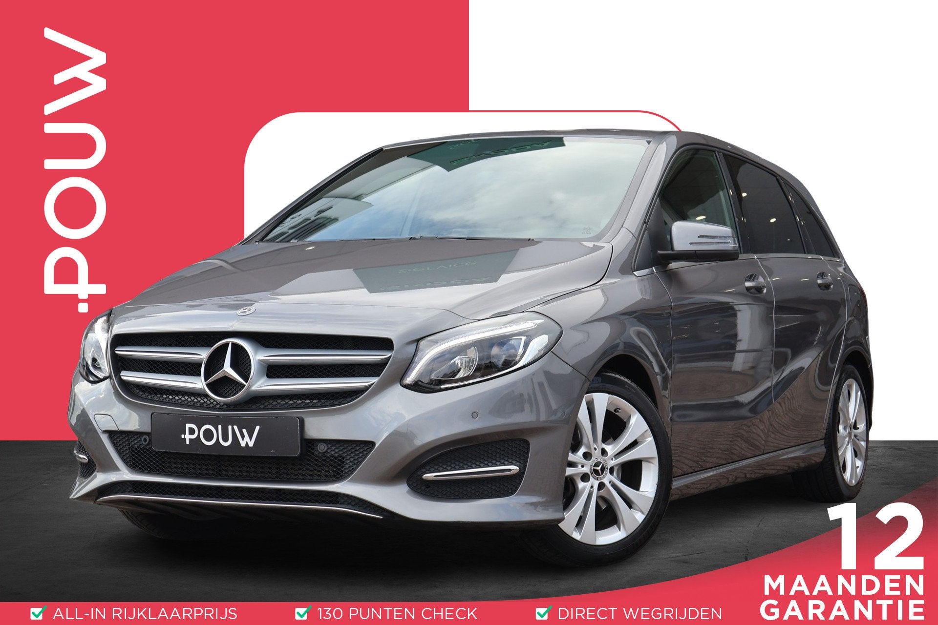 Mercedes-Benz B-klasse 180 122pk AUT Ambition | Trekhaak | L, 12 maanden, 1325 kg, Gebruikt, 4 cilinders