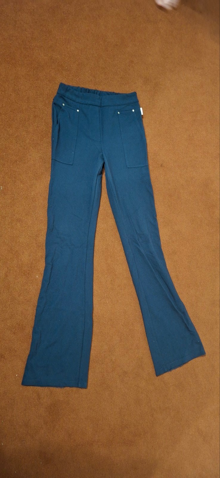 Donkerblauwe flared broek - Maat 176, Gebruikt, Meisje, Onbekend, Ophalen