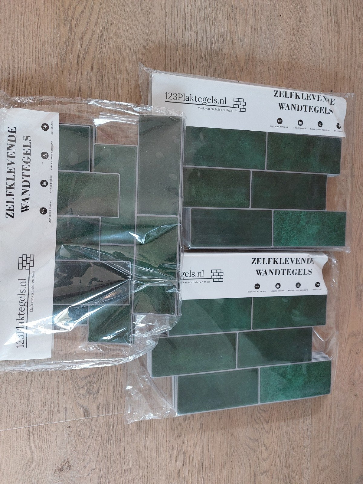 Zelfklevende wandtegels - Groen - Evergreen Elegance, Doe-het-zelf en Verbouw, Overige materialen, Wandtegels, Nieuw, Ophalen of Verzenden