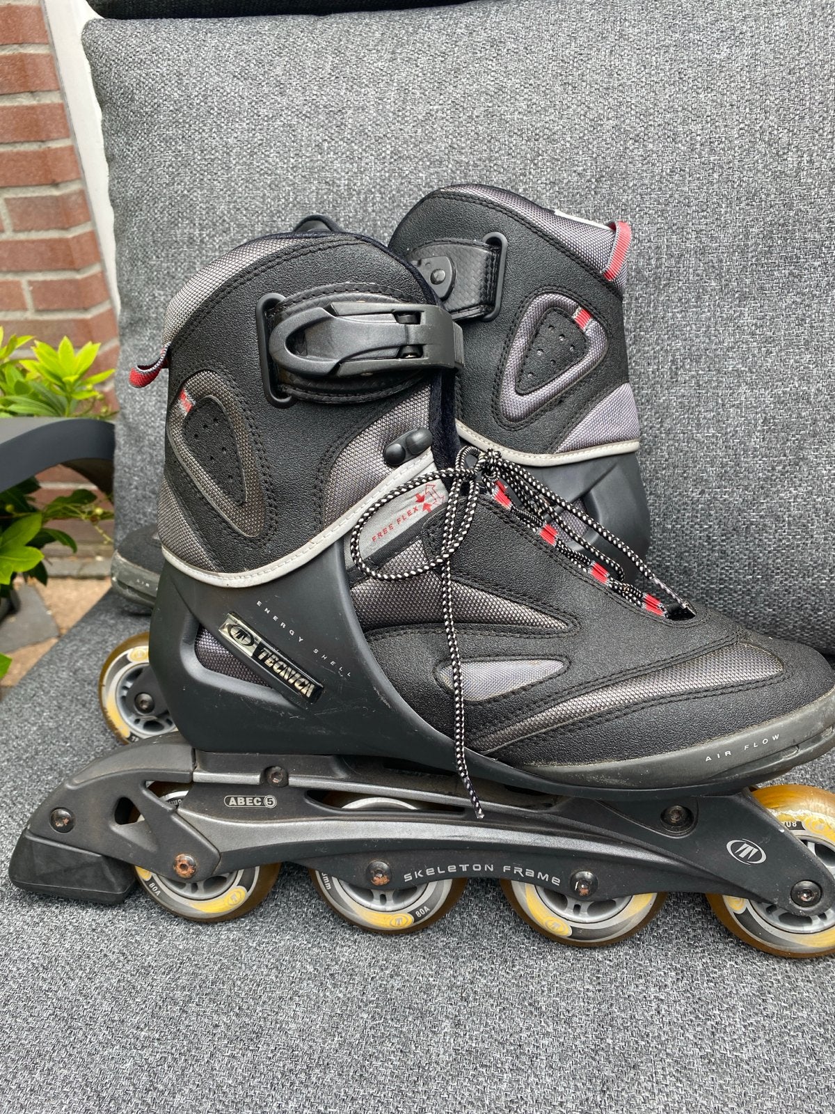 Tecnica Inline Skates - Maat 44 - Zwart/Grijs, Sport en Fitness, Skeelers, Overige merken, Gebruikt, Heren, Ophalen of Verzenden