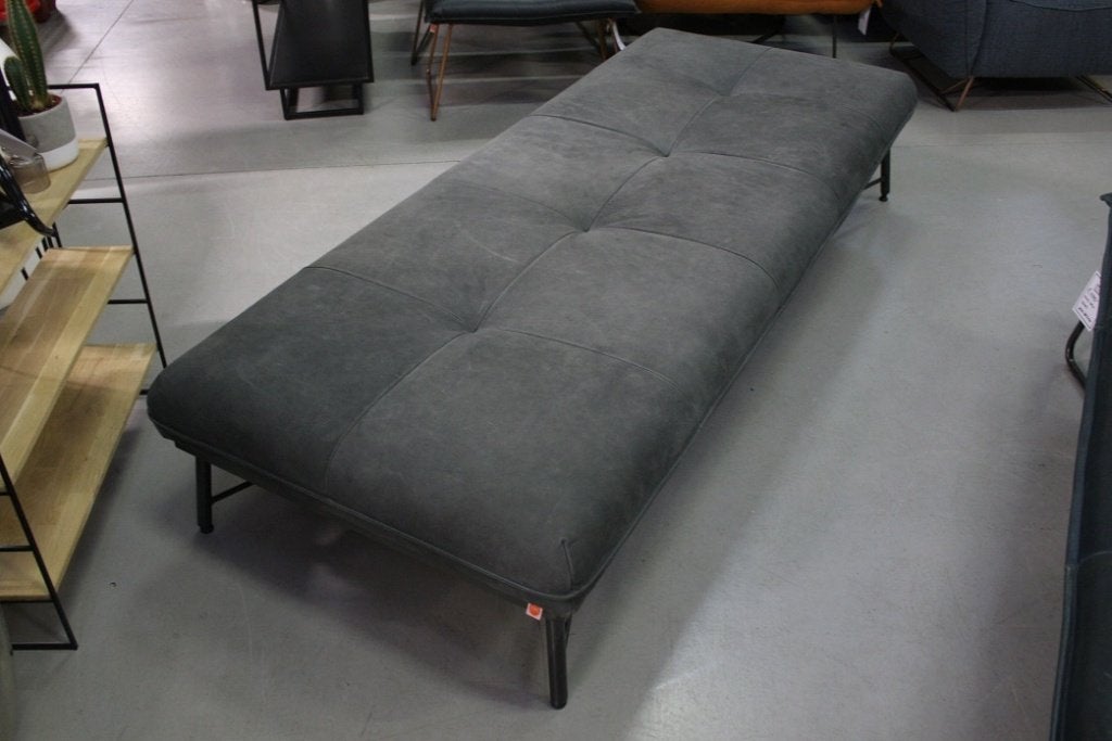 Luxe daybed lounge LENNOX Jess Design metaal leer Black, Ophalen, Minder dan 75 cm, 125 cm of meer, Zo goed als nieuw