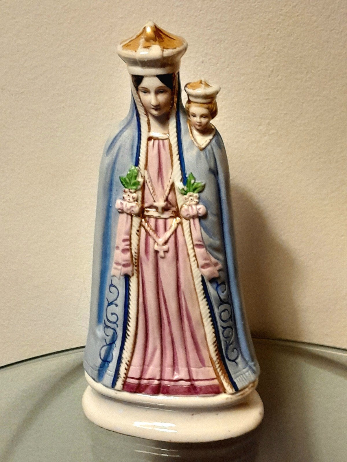 Madonna Mariabeeld met kind porselein 20 cm, Verzenden